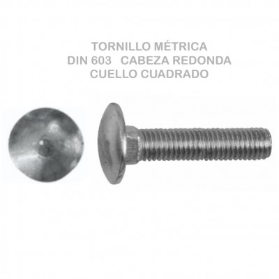 TORNILLO CARROCERO M6X80MM DIN 603 ZINC