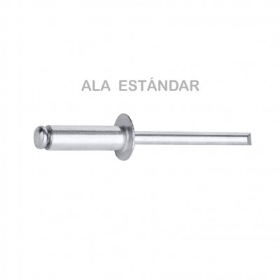 REMACHE TUBULAR ALUMINIO 4,8X8MM ALA ESTÁNDAR