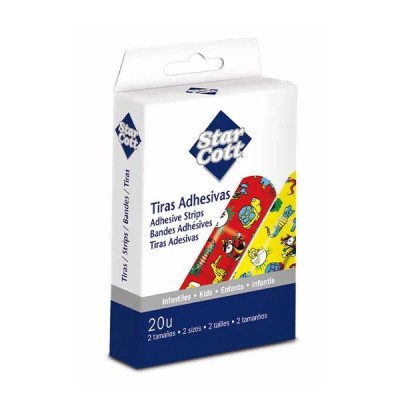 TIRITAS ADHESIVAS INFANTILES SURTIDAS 20UDS STAR COTT