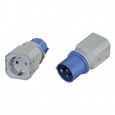 ADAPTADOR CLAVIJA CETAC MACHO 2P+T 16A A BASE HEMBRA 2P+T