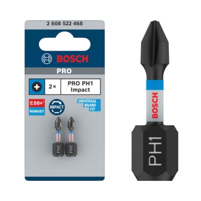 PUNTA ATORNILLAR PH1 25MM PRO IMPACT BOSCH 2UDS