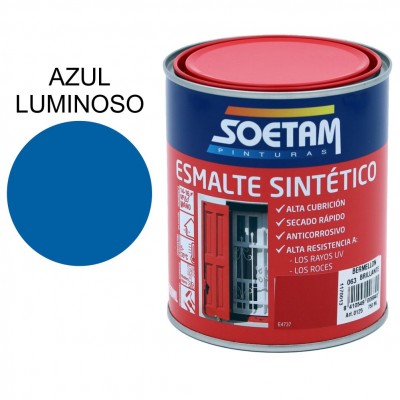 SOETAM ESMALTE SINTÉTICO AZUL LUMINOSO BRILLO 750ML