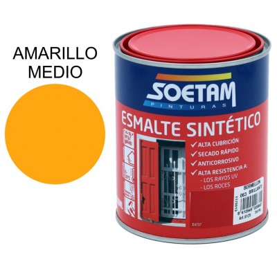SOETAM ESMALTE SINTÉTICO AMARILLO MEDIO BRILLANTE 750ML