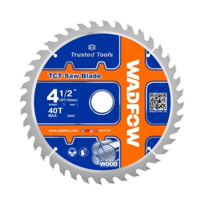 DISCO AMOLADORA CORTE MADERA Ø115X22,2MM TCT 40T WADFOW  WTC1K01