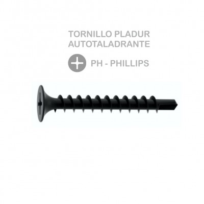 TORNILLO PLADUR AUTOTALADRANTE 3,5X35MM PH FOSFATADO NEGRO
