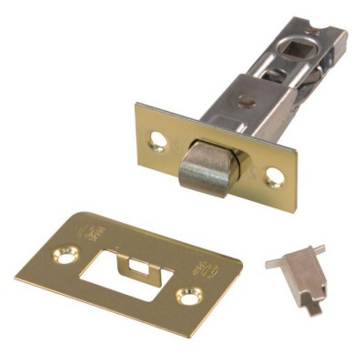 PICAPORTE 60MM CANTO CUADRADO LATONADO BARNIZ MOD.7