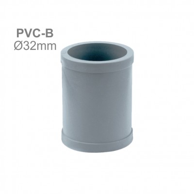 MANGUITO UNIÓN PVC 32MM H-H CORREDIZO SIN TOPE