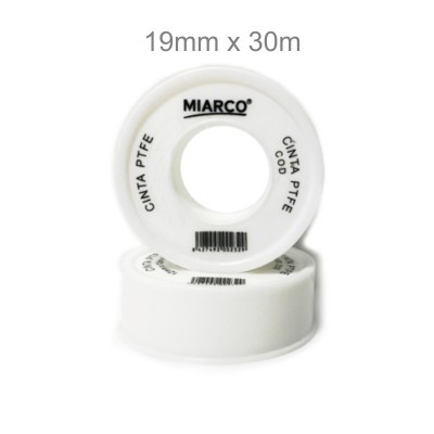 CINTA TEFLÓN 19X0,08MM ROLLO 30M MIARCO