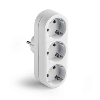 ADAPTADOR TRIPLE 2P+T 16A BLANCO FAMATEL 1333