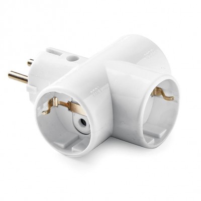 ADAPTADOR 3 TOMAS 2P+T 16A CERÁMICA FAMATEL 1303