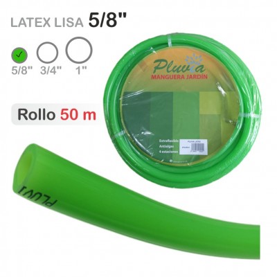MANGUERA RIEGO LATEX 14X20MM 5/8" ROLLO 50M