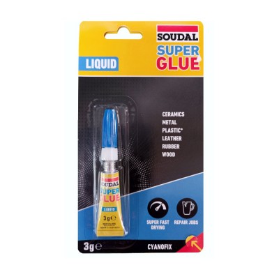 ADHESIVO SUPER GLUE LÍQUIDO 3G SOUDAL