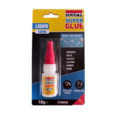 ADHESIVO SUPER GLUE LÍQUIDO 10G COMBI SOUDAL
