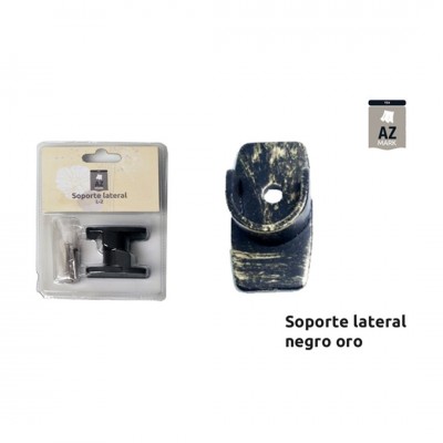 JUEGO 2 SOPORTES CORTINA LATERAL 19MM NEGRO/ORO