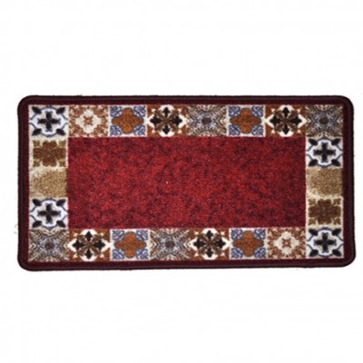 ALFOMBRA 67X150CM MOSAICO ROJO