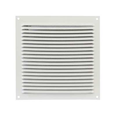 REJILLA VENTILACIÓN 15X15CM ALUMINIO BLANCA CON MOSQUITERA