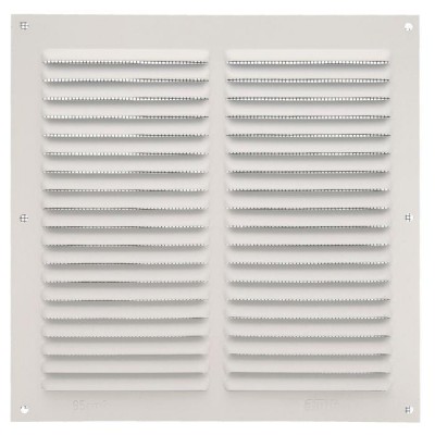 REJILLA VENTILACIÓN 20X20CM ALUMINIO BLANCA CON MOSQUITERA