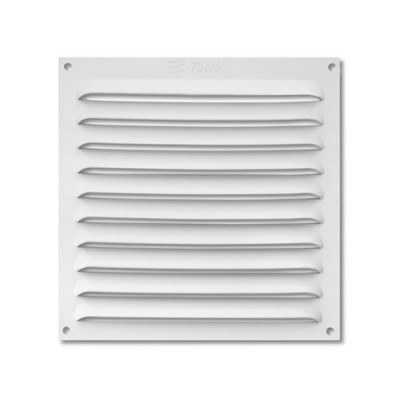REJILLA VENTILACIÓN 17X17CM ALUMINIO BLANCA