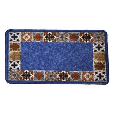 ALFOMBRA 67X150CM MOSAICO AZUL