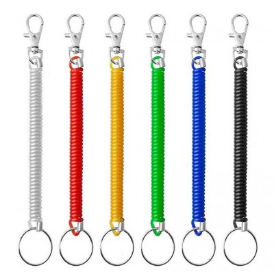 LLAVERO MUELLE EN ESPIRAL PLÁSTICO CON MOSQUETÓN