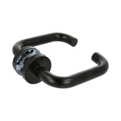 JUEGO MANILLAS ROSETA ACERO INOXIDABLE NEGRO AMIG MOD.3RX