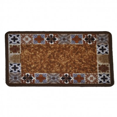 ALFOMBRA 67X150CM MOSAICO MARRÓN