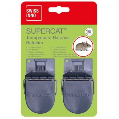 PACK 2 TRAMPAS RATÓN CON CEBO SUPERCAT