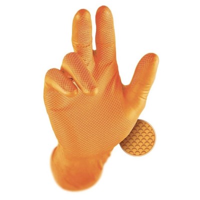 GUANTE NITRILO PROFESIONAL NARANJA TXL/10 GRIPPAZ 246OR PIP