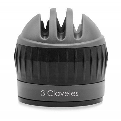 AFILADOR CUCHILLOS 3 PASOS CON VENTOSA 3 CLAVELES
