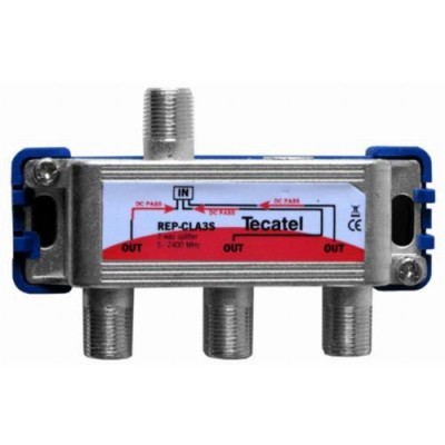 REPARTIDOR SPLITTER TV-SAT 5-2400MHZ 3 SALIDAS TECATEL CLASS A