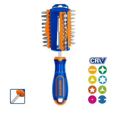 SET  31 PZAS. DESTORNILLADOR Y PUNTAS WADFOW WSS8431
