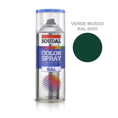 PINTURA SPRAY SOUDAL VERDE MUSGO RAL 6005 400ML