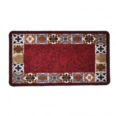 ALFOMBRA 67X100CM MOSAICO ROJO ALJARIZ
