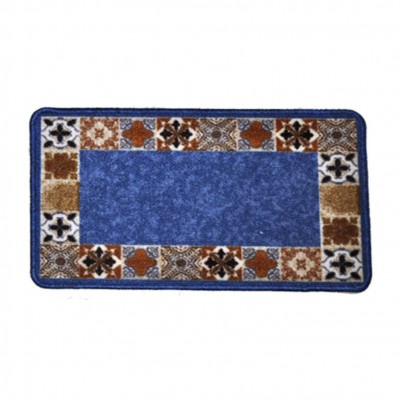 ALFOMBRA 67X100CM MOSAICO AZUL ALJARIZ