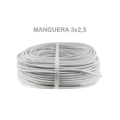 CABLE 3X2,5MM MANGUERA BLANCO H05VVF (€/M)