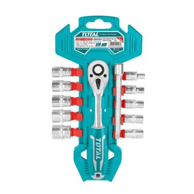 JUEGO LLAVES VASO 1/4" + CARRACA 12 PIEZAS TOTAL