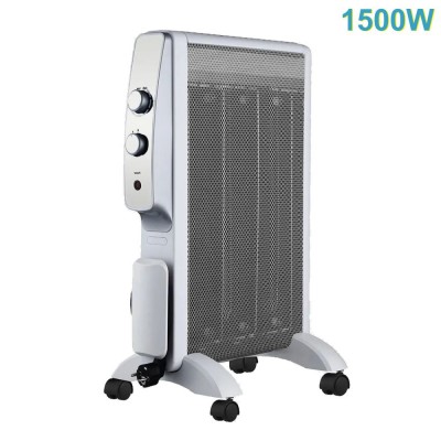 RADIADOR MICA 1500W MOD. ABRIGO BLANCO/PLATA