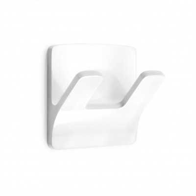 PERCHA ADHESIVA WATER RESISTAN DOBLE BLANCO INOFIX 2192-2