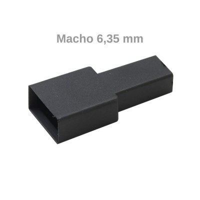FUNDA TERMINAL FASTON MACHO 6,35MM NEGRO