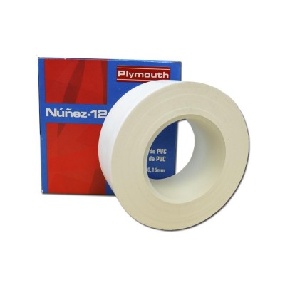CINTA AISLANTE 20M x 19MM x 0,15MM BLANCA NUÑEZ-12 PLYMOUTH
