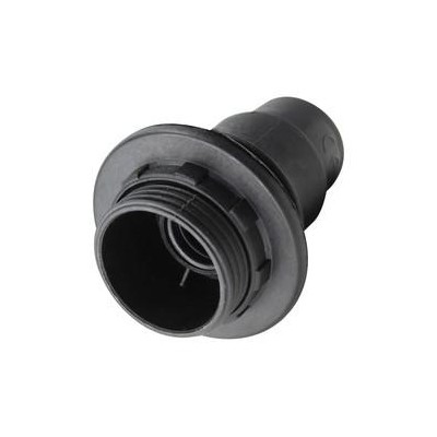 PORTALÁMPARA E14 PLÁSTICO CON TOPE NEGRO 12088/B