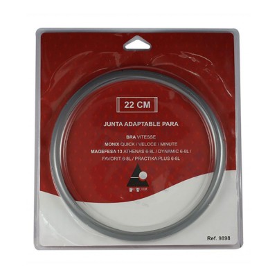 JUNTA TAPA OLLA PRESIÓN RÁPIDA MONIX-BRA-MAGEFESA 13 Ø22CM SILICONA GRIS