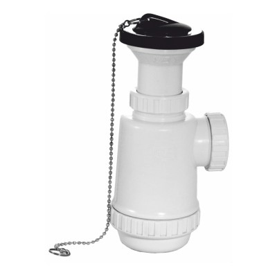 SIFÓN BOTELLA EXTENSIBLE 40X11/2" CON VÁLVULA
