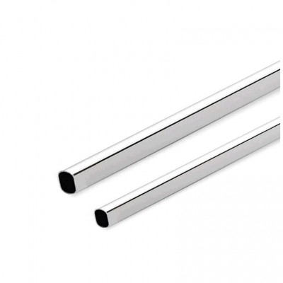 BARRA TUBO ARMARIO OVALADO 25X15MM CROMO BRILLO (€/M)