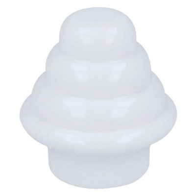 TERMINAL TUBO BARRA CORTINA 12MM PIÑA BLANCO