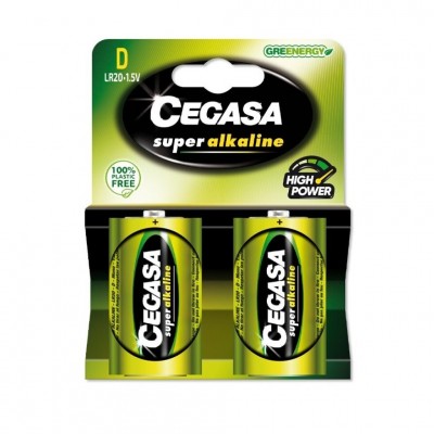 PILA CEGASA SUPER ALCALINA LR20 D 1,5V B/2UDS