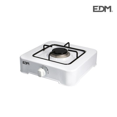 COCINA GAS 1 QUEMADOR Ø75MM 30X30X10CM BLANCA EDM