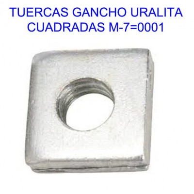 TUERCA GANCHO URALITA M7MM CUADRADA
