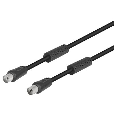 CABLE COAXIAL ANTENA TV MACHO-HEMBRA CON FILTRO 2,5M NEGRO