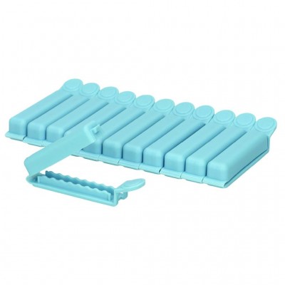PACK 12 PINZAS CIERRA BOLSAS PEQUEÑAS 7,7CM AZUL